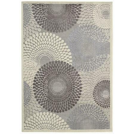 NOURISON Graphic Illusions Area Rug Collection Grey 7 Ft 9 In. X 10 Ft 10 In. Rectangle 99446118066